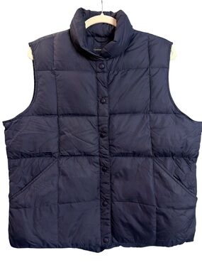 LANDS’ END Youth Large 14-16 Navy Down Puffer Vest Jacket